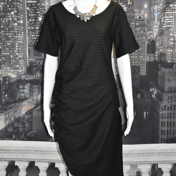 The Vanity Room sz Medium from Nordstroms Short Sleeve Asymmetrical Ruched Dress - Picture 1 of 9